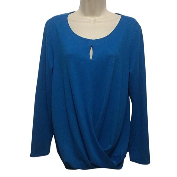 Sunny Leigh Blue Twist Bottom Sweater - Picture 1 of 6